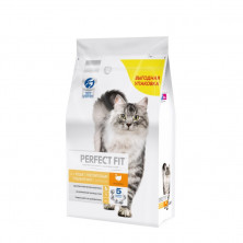 Perfect Fit сухой корм для взрослых кошек с чувствительным пищеварением с индейкой - 2,5 кг