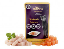 Nuevo Adult Chicken & Salmon паучи для взрослых кошек с мясом курицы и лососем - 85 г