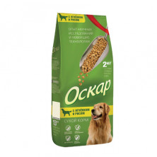 Оскар сухой корм для собак с мясом ягненка и рисом - 2 кг