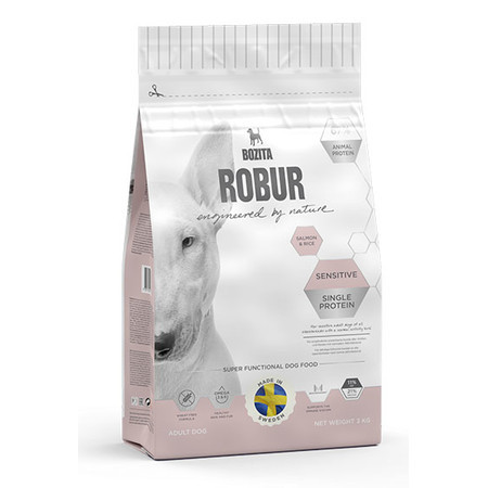 Bozita Robur Sensitive Single Protein сухой монопротеиновый корм для собак с лососем - 3 кг