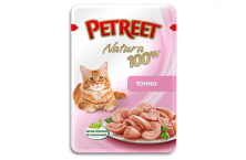 Влажный корм Petreet Natura для взрослых кошек с тунцом - 85 г