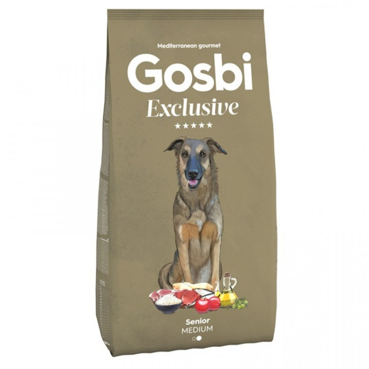 Сухой корм Gosbi Exclusive для пожилых собак средних пород с курицей - 3 кг