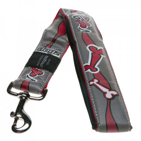 Поводок Rogz для собак крупных пород серо-красный 0,5 м