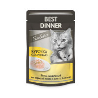 Best Dinner Exclusive паучи для кошек при восстановлении мусс сливочный с курочкой и морковью - 85 г