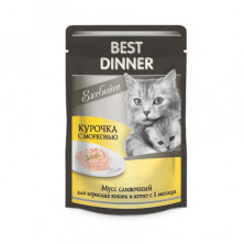 Best Dinner Exclusive паучи для кошек при восстановлении мусс сливочный с курочкой и морковью - 85 г