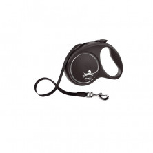 Flexi Black Design tape L поводок-рулетка для собак, черная 5 м, до 50 кг