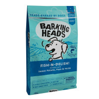 Сухой беззерновой корм Barking Heads Fish-n-Delish для взрослых собак с лососем, форелью и бататом - 2 кг