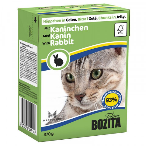 Bozita кусочки в желе со вкусом кролика для кошек - 370 г