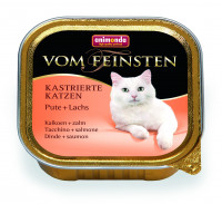 Animonda Консервы Vom Feinsten for castrated cats для кастрированных кошек с индейкой и лососем - 100 г