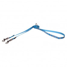 Поводок перестежка для собак ROGZ Reflecto XS-8мм 2 м (Голубой HLM240Y)