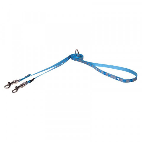 Поводок перестежка для собак ROGZ Reflecto XS-8мм 2 м (Голубой HLM240Y)