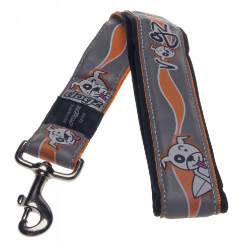 Поводок Rogz для собак крупных пород серо-оранжевый 0,5 м