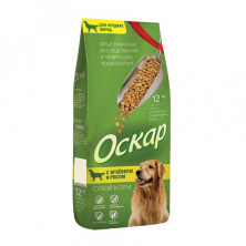 Оскар сухой корм для собак средних пород с мясом ягненка и рисом - 12 кг