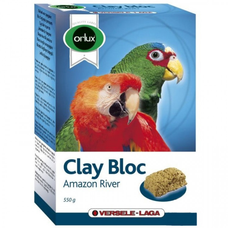Versele-Laga минеральный блок для крупных попугаев Orlux Clay Bloc Amazon River с глиной 550 г