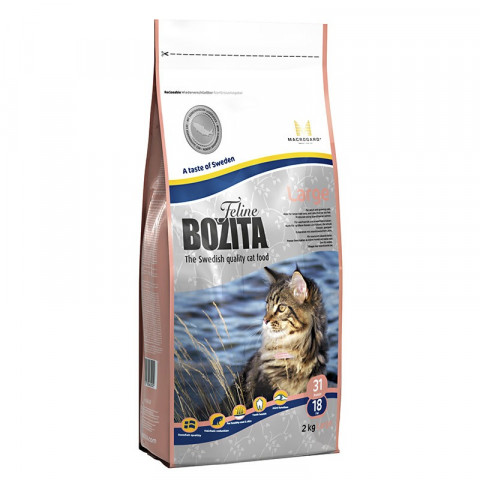 Bozita Large сухой корм для кошек крупных пород с курицей и лососем - 2 кг