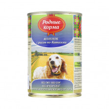 Родные Корма Ягненок с рисом по кавказски для собак - 410 г