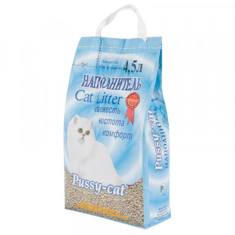 Pussy-Cat цеолитовый впитывающий наполнитель для кошек - 4,5 л