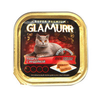 Влажный повседневный корм Glamurr для взрослых кошек с индейкой - 100 г