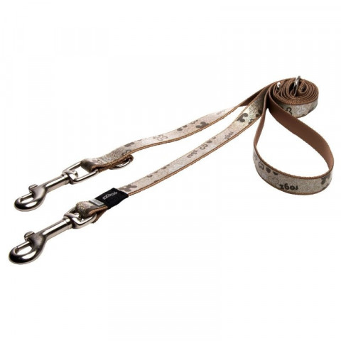 Поводок перестежка для собак ROGZ Trendy M-16мм 2 м (Коричневый)