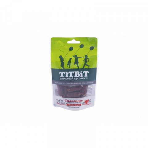 Titbit Салямини колбаски сыровяленые для собак маленьких и средних пород с индейкой - 40 г
