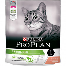 Сухой корм Pro Plan Cat Adult Sterilised OPTI-RENAL для стерилизованных кошек с лососем - 400 г