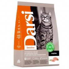 Darsi Sensitive сухой корм для кошек с чувствительным пищеварением с индейкой 300 г
