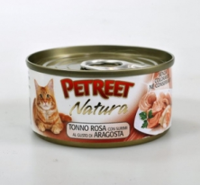 Влажный корм Petreet для взрослых кошек с тунцом и лобстером - 70 г