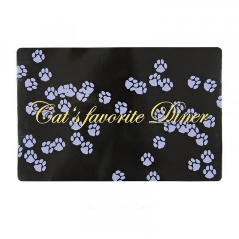 Коврик под миску Trixie для кошек 44×28 см с рисунком лапки 1 ш