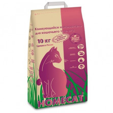 Homecat глиняный комкующийся наполнитель - 10 кг