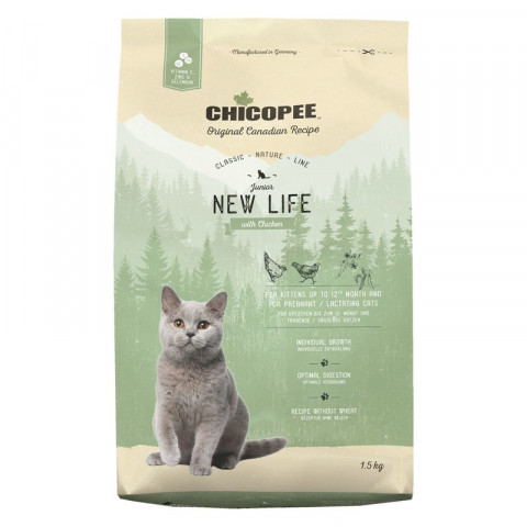 Chicopee CNL Cat Junior New Life сухой корм для котят с курицей - 1,5 кг