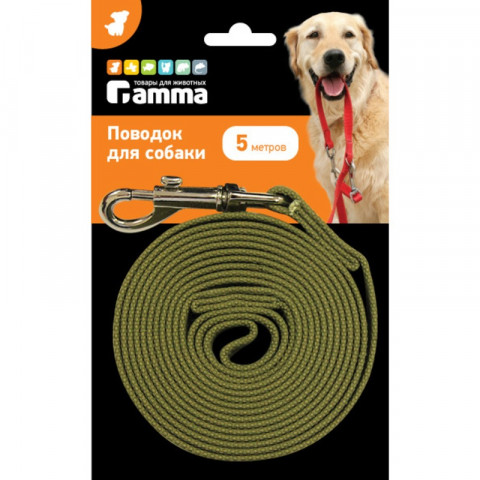 Triol поводок для собак брезентовый, 25х5000 мм