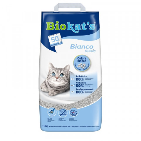Biokat’s Bianco наполнитель для кошачего туалета комкующийся белый - 10 кг