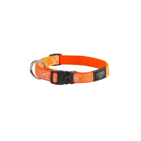 Rogz ошейник для собаки классический, обхват шеи 200-310 мм, HB01CP, оранжевый/бежевый