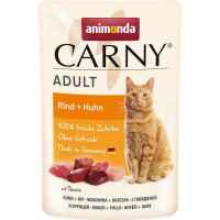 Animonda Carny Adult влажный корм для взрослых кошек с говядиной и курицей в паучах - 85 г