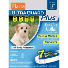 Ошейник Hartz Ultra Guard Plus инсектоакарицидный для щенков белый - 40 см + 10%
