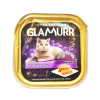 Влажный повседневный корм Glamurr для взрослых кошек с говядиной - 100 г