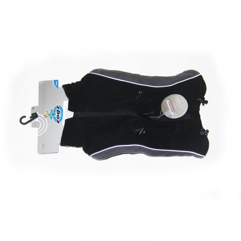 Rogz попона из флиса, длина спины собаки 44 см черная 1 ш