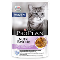 Влажный корм Purina Pro Plan Nutri Savour для взрослых кошек старше 7 лет с индейкой в соусе - 85 г