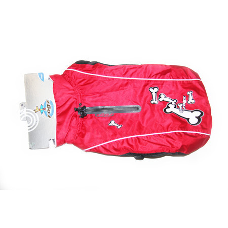 Rogz попона утепленная, длина спины собаки 44 см красная