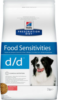 Hill's Prescription Diet d/d Food Sensitivities корм для собак диета для поддержания здоровья кожи и при пищевой аллергии лосось и рис 2 кг