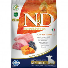 Farmina N&D Dog GF Pumpkin lamb & blueberry puppy mini - 7 кг