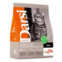 Darsi Sensitive сухой корм для кошек с чувствительным пищеварением с индейкой 1,8 кг