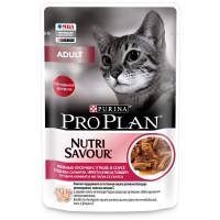 Влажный корм Purina Pro Plan Nutri Savour для взрослых кошек с уткой в соусе - 85 г
