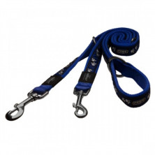 Поводок перестежка Rogz для собак средних и мелких пород синий 1,0-1,3-1,6 м
