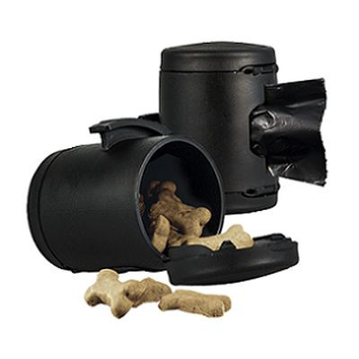 Аксессуар для рулеток Flexi Multi Box S-M/L (бокс для лакомств/пакетиков д/сбора фекалий) черный