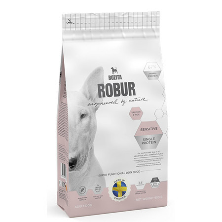 Bozita Robur Sensitive Single Protein сухой монопротеиновый корм для собак с лососем - 950 г