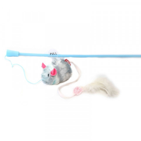 Nems игрушка для кошек дразнилка для кошки голубая-мышь с чипом