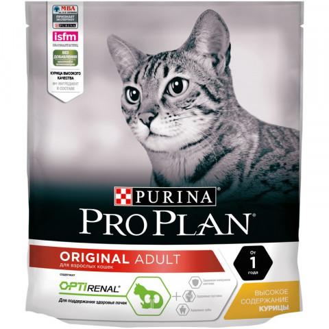 Сухой корм Pro Plan Cat Adult для взрослых кошек с курицей - 400 г