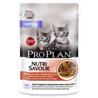 Влажный корм Purina Pro Plan Kitten для котят с говядиной в соусе - 85 г