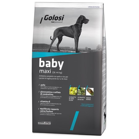 Golosi Dog Baby Maxi сухой корм для щенков крупных и гигантских пород с курицей и рисом - 3 кг